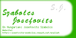 szabolcs josefovits business card
